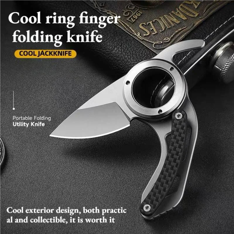 EDC Mini Folding Ring Knife, T – Survival Knife Full Tang recenzja i cena