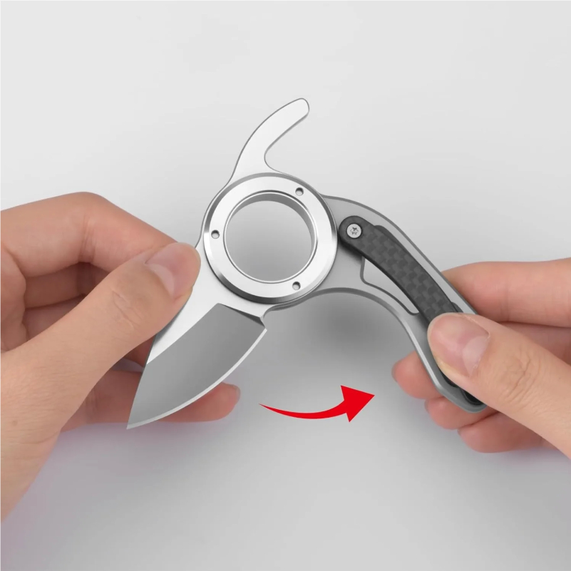 EDC Mini Folding Ring Knife, T – Survival Knife Full Tang recenzja i cena