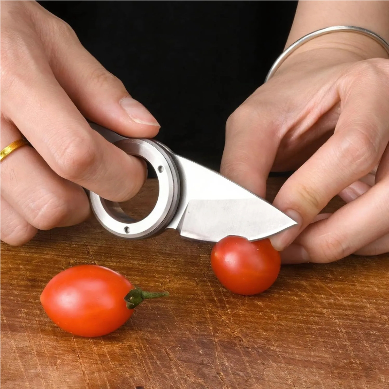 EDC Mini Folding Ring Knife, T – Survival Knife Full Tang recenzja i cena