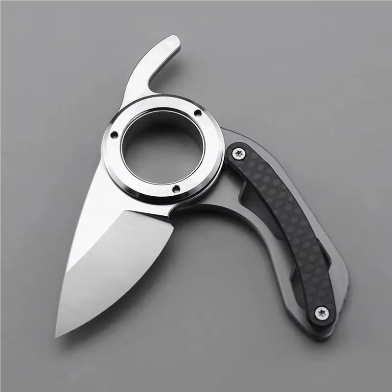 EDC Mini Folding Ring Knife, T – Survival Knife Full Tang recenzja i cena