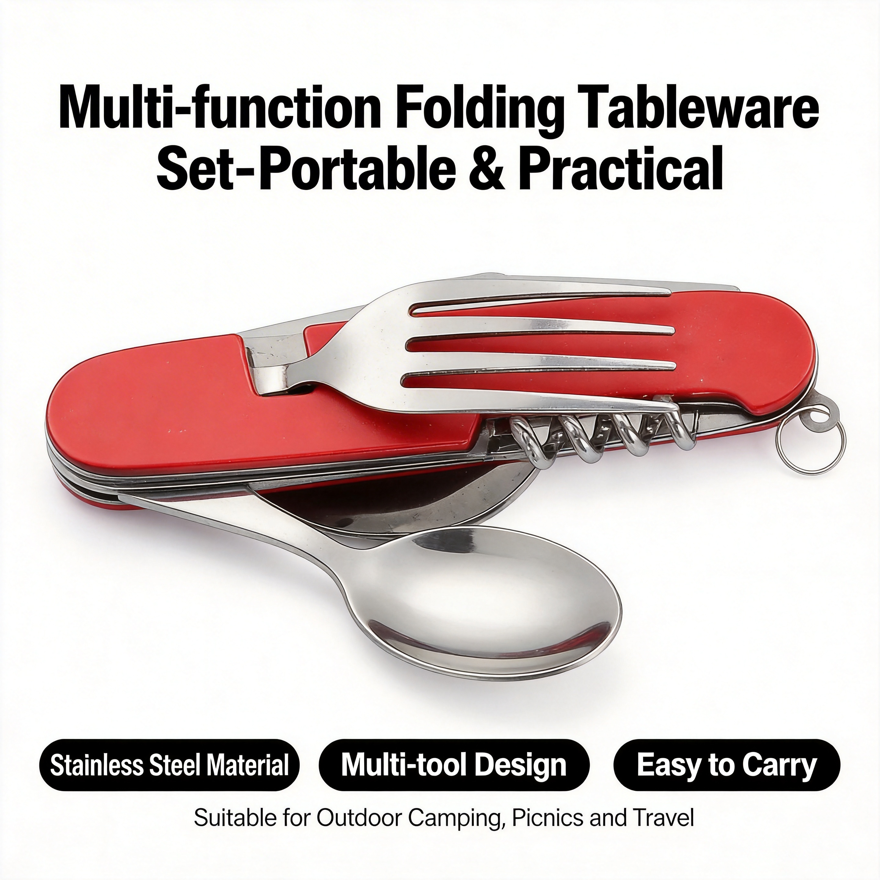 4-in-1 Portable Stainless Stee – Outdoor Adventure Kit recenzja i cena