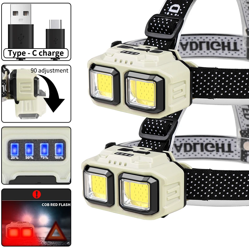 COB LED Headlamp Rechargeable  – Headlamp Waterproof Rechargeable recenzja i cena