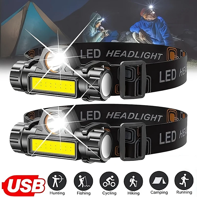 Rechargeable COB LED USB Headl – Headlamp Waterproof Rechargeable recenzja i cena