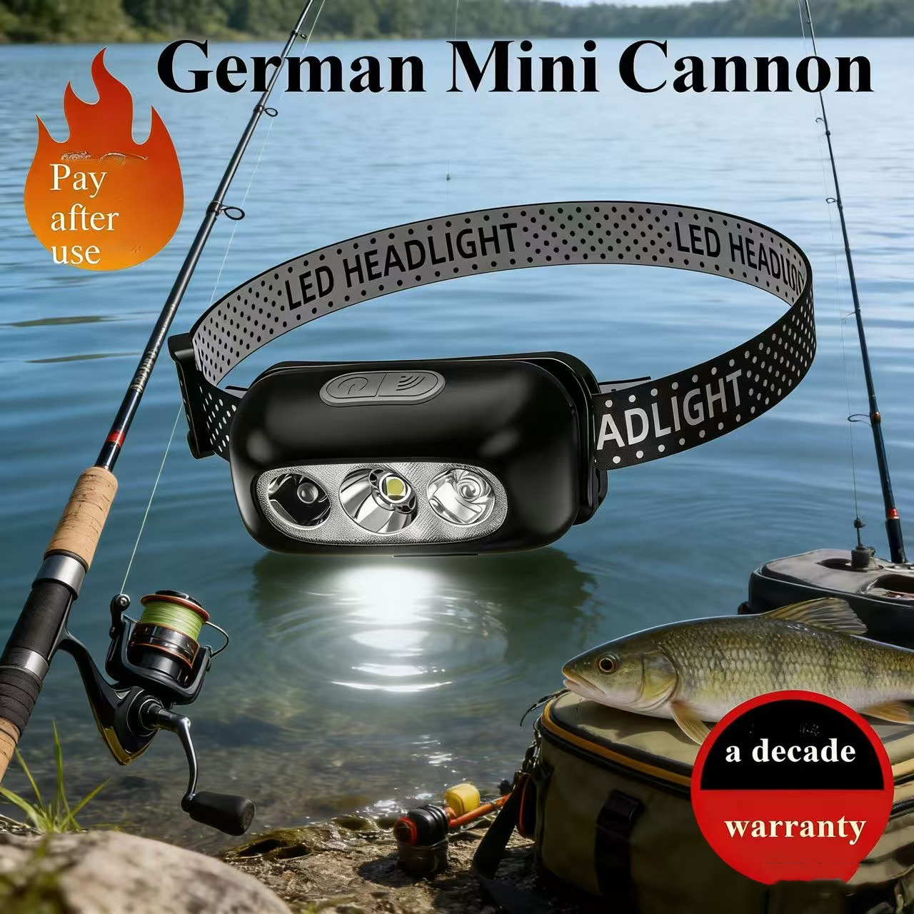 Strong light sensing headlamp, – Headlamp Waterproof Rechargeable recenzja i cena