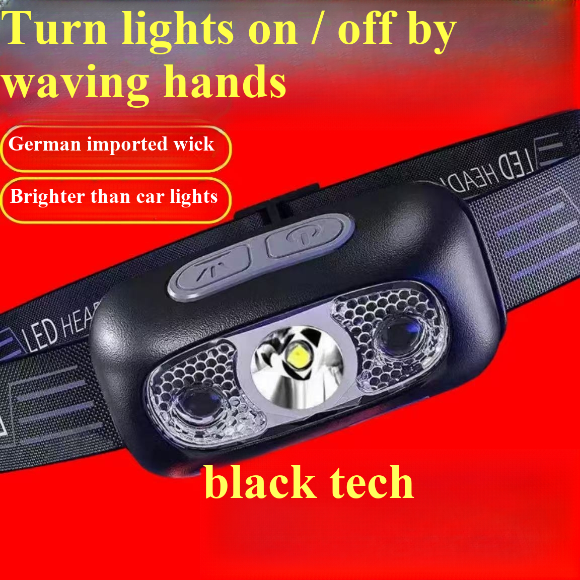 Strong light sensing headlamp, – Headlamp Waterproof Rechargeable recenzja i cena