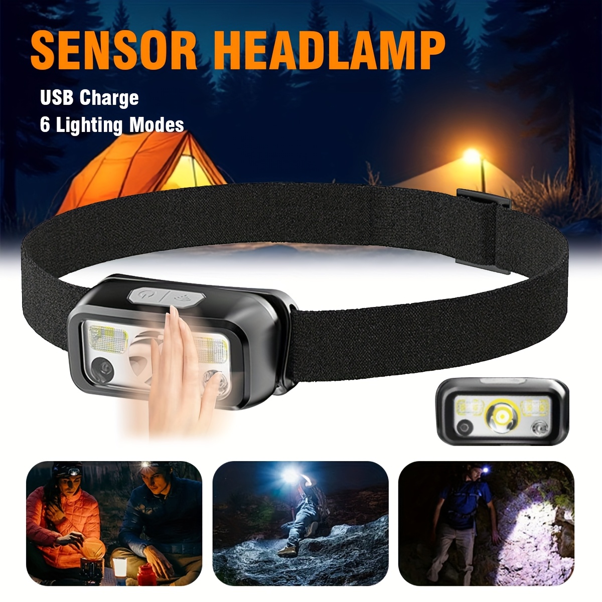 Powerful COB LED Sensor Headla – Headlamp Waterproof Rechargeable recenzja i cena