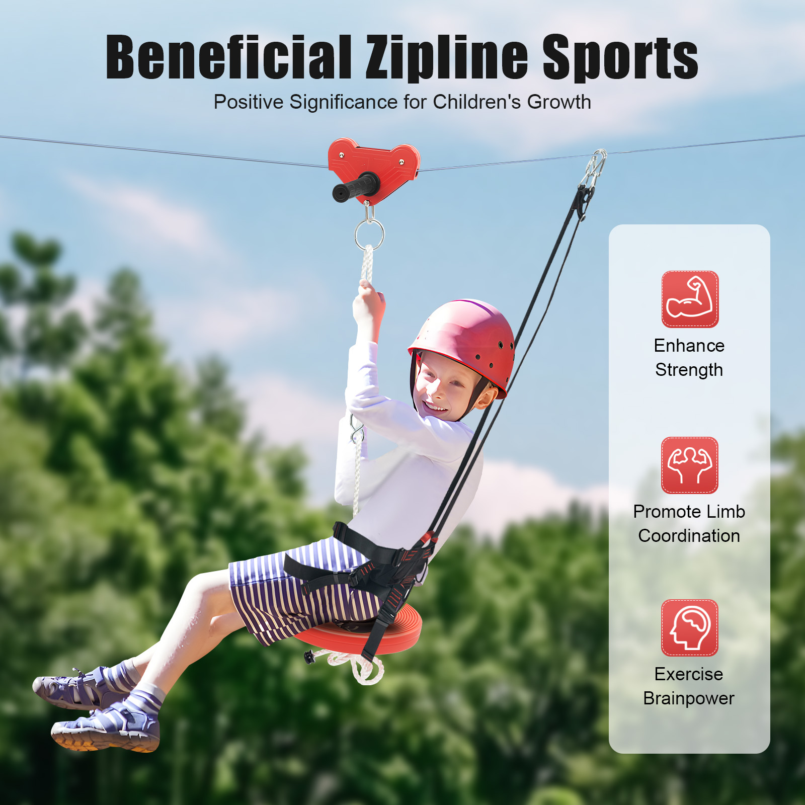 Kids Zipline Adventure Set - S – Outdoor Adventure Zipline recenzja i cena