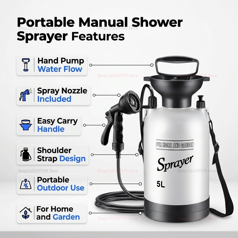 Portable Camping Shower 5L Man – Outdoor Adventure Trips recenzja i cena