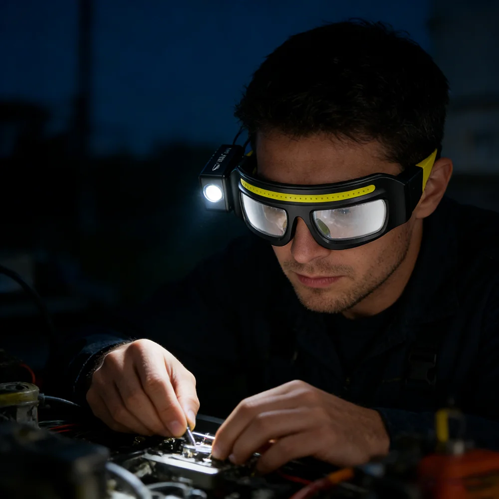 LED Headlamp COB Headlight Wor – Headlamp Waterproof Rechargeable recenzja i cena