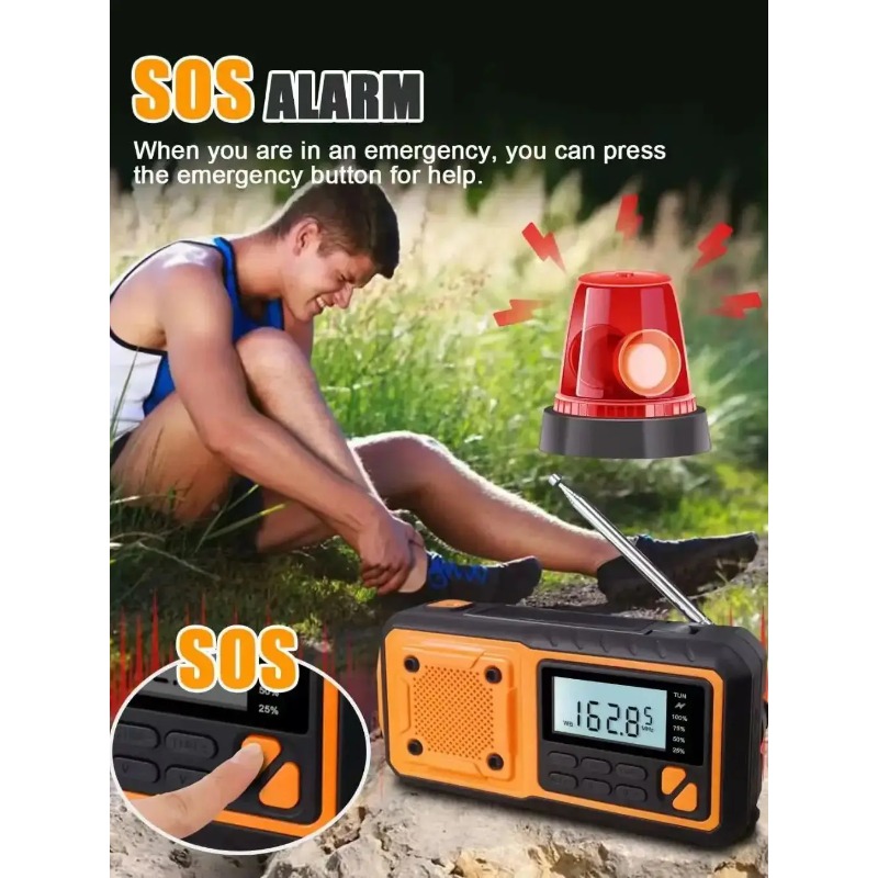 4000mAh Solar Hand Crank Emerg – Emergency Radio Solar recenzja i cena